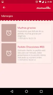 Mamuschka Chocolates android App screenshot 0