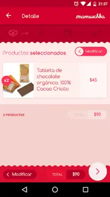 Mamuschka Chocolates android App screenshot 3