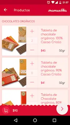 Mamuschka Chocolates android App screenshot 4